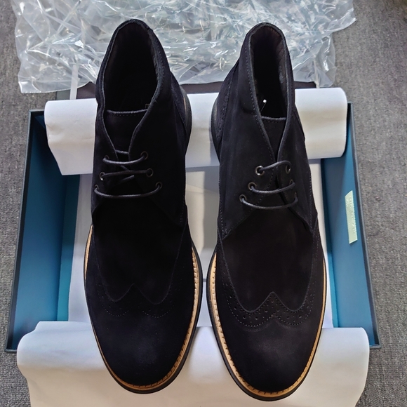 Bugatchi Garda Suede Lace-Up Boot Nero/Dark Black - Picture 8 of 12